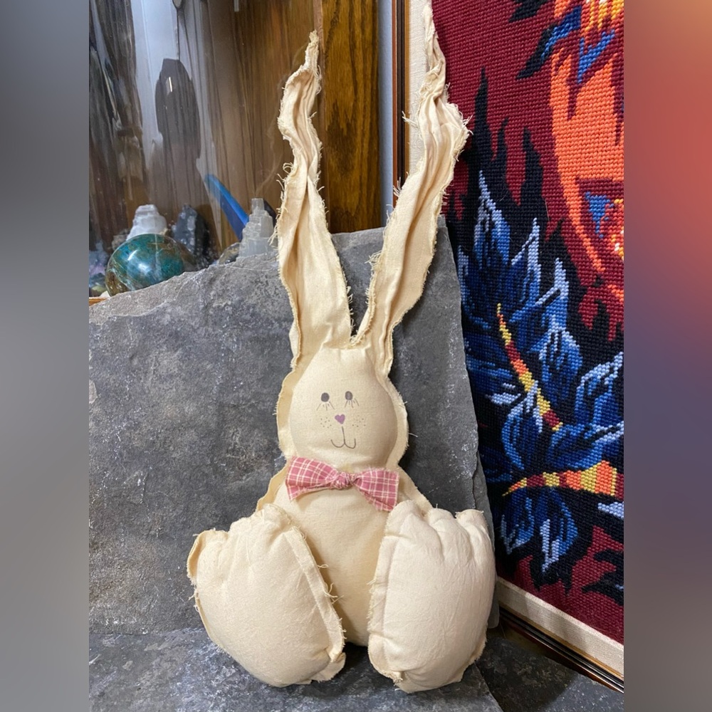 Handsewn Fabric Bunny Rabbit. - Picture 6 of 6